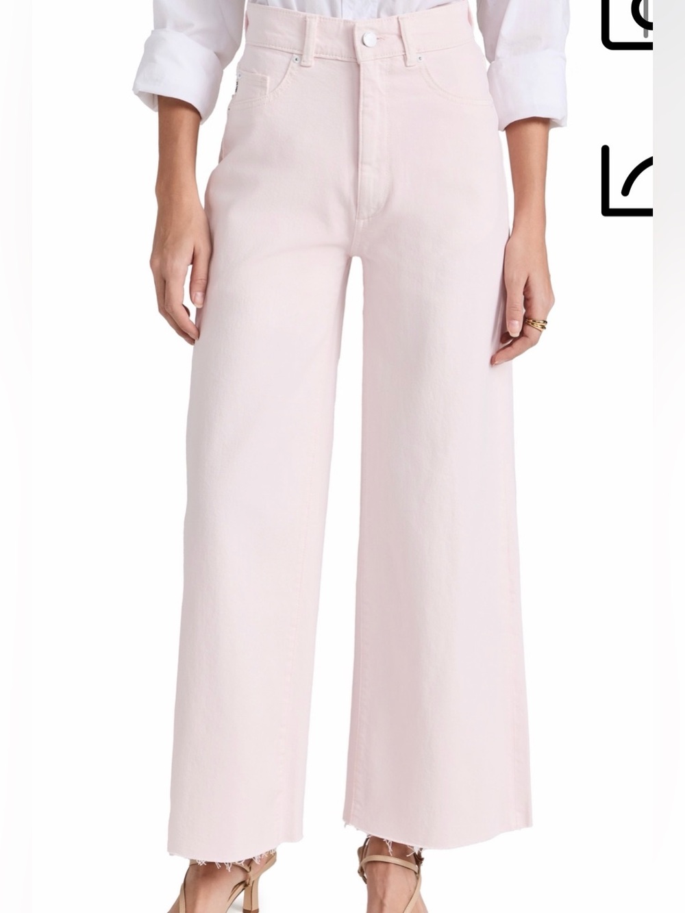 DL1961 Hepburn Pink Wide-Leg Jeans